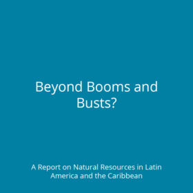 Alt="" Teal background, white text "Beyond Booms and Busts"