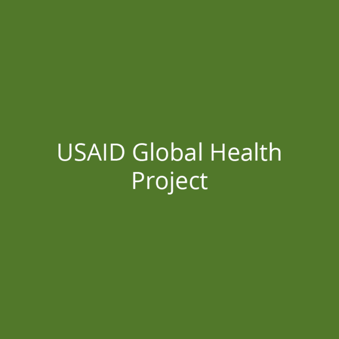 Alt="" Green background, white text "USAID Global Health Project"